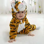 Baby Onesie Fluffy Lined Zip & Snap Closure