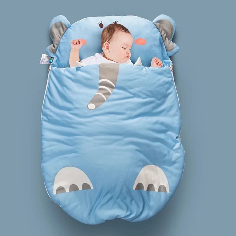 Baby Sleeping Bag Breathable Cotton Temperature-Regulating Zipper