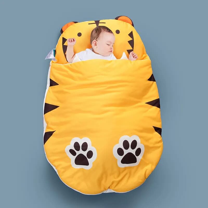 Baby Sleeping Bag Breathable Cotton Temperature-Regulating Zipper
