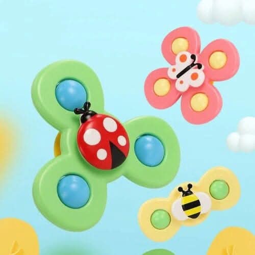 Baby Spinner Toy BPA-Free Sensory 3-Piece Set