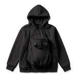 Babywearing Hoodie Built-In Baby Pouch Soft Fleece Zipper Front
