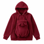 Babywearing Hoodie Sherpa Fleece Removable Zip-On Panel