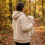 Babywearing Hoodie Sherpa Fleece Removable Zip-On Panel