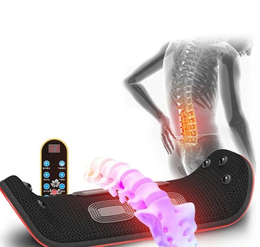 Back Massager Adjustable Pulse & Vibration Remote Control Heating