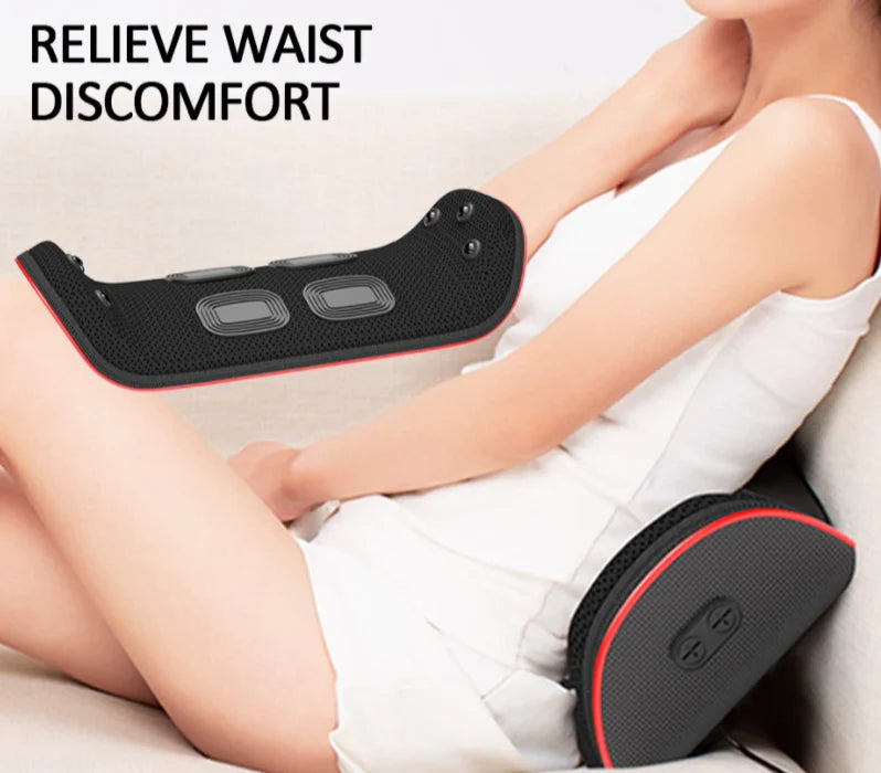 Back Massager Adjustable Pulse & Vibration Remote Control Heating