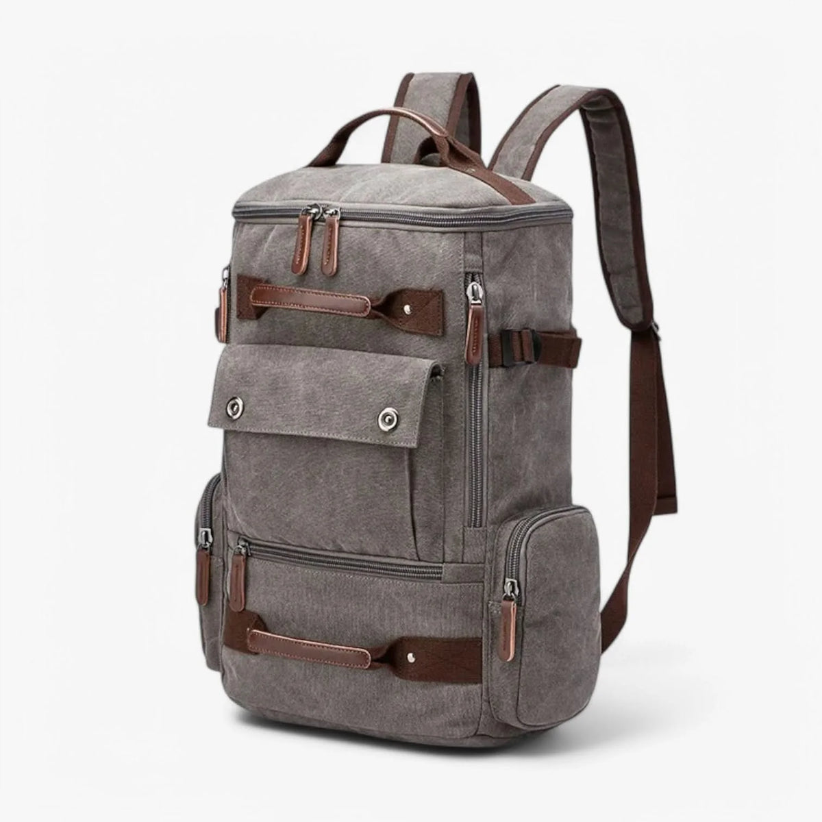 Backpack Durable Canvas 15-Inch Laptop Compartment Adjustable Straps