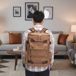 Backpack Durable Canvas 15-Inch Laptop Compartment Adjustable Straps