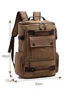 Backpack Durable Canvas 15-Inch Laptop Compartment Adjustable Straps