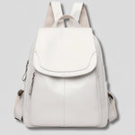 Backpack Embossed PU Leather Hidden Anti-Theft Zipper