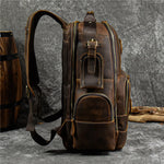 Backpack Full-Grain Leather Fits 15.6-Inch Laptops