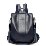 Backpack Vintage PU Leather Anti-Theft Convertible Strap