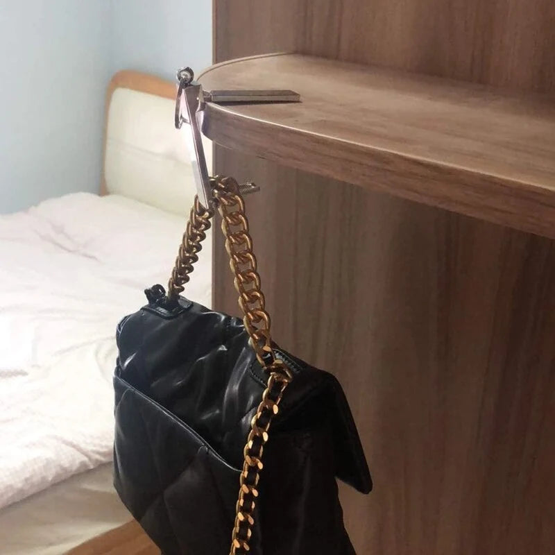 Bag Hook Foldable Stainless Steel Phone Holder
