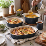 Bakeware Set Porcelain Ceramic Glossy Glazed Finish