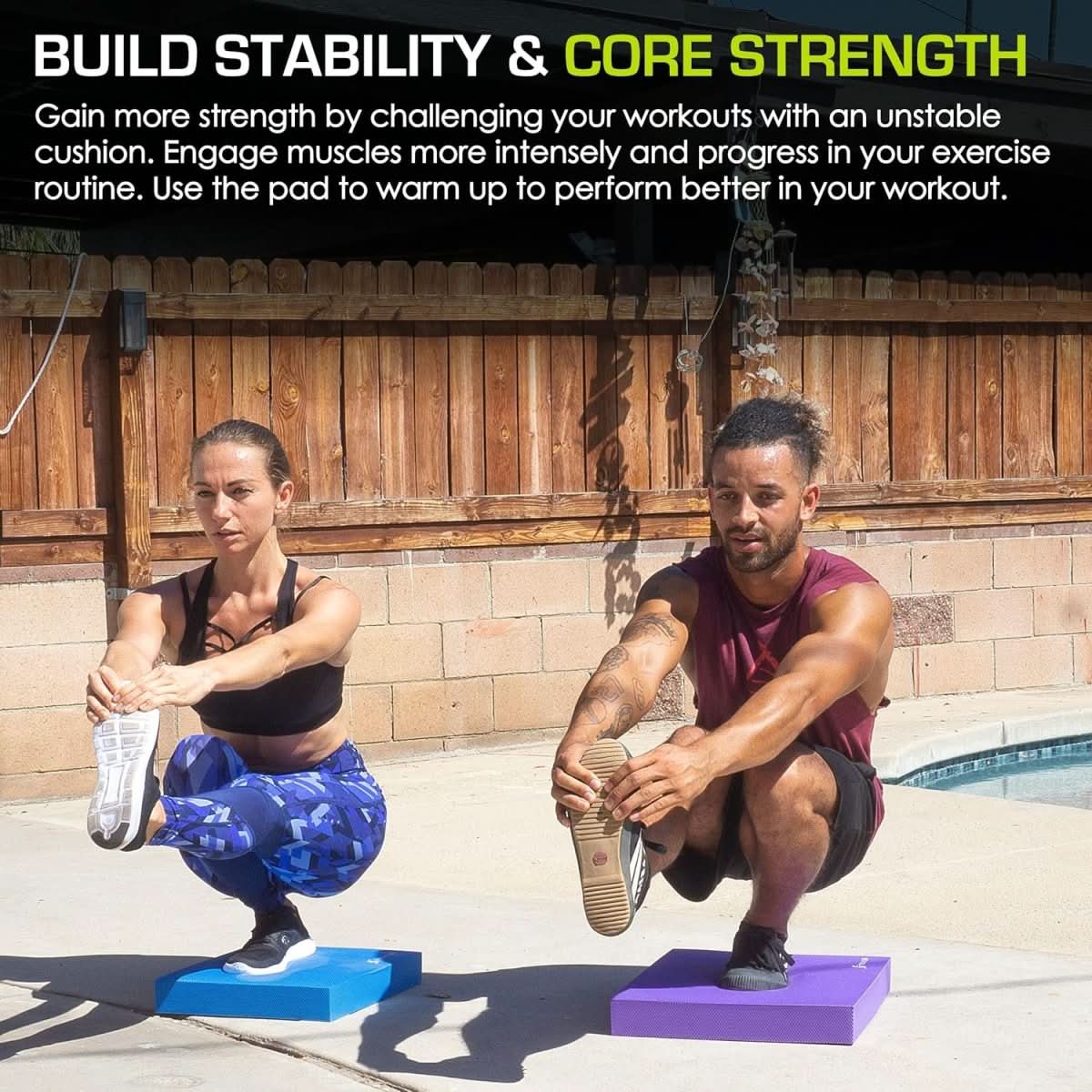 Balance Training Mat Non-Slip Cushioned Foam