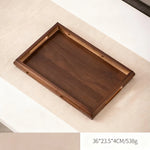 Bamboo Serving Tray Crescent Handle Lightweight