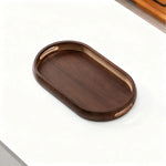 Bamboo Serving Tray Crescent Handle Lightweight