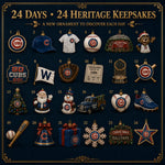 Baseball Advent Calendar 24 Collectible Ornaments
