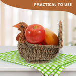 Basket Turkey-Shaped Handwoven Storage