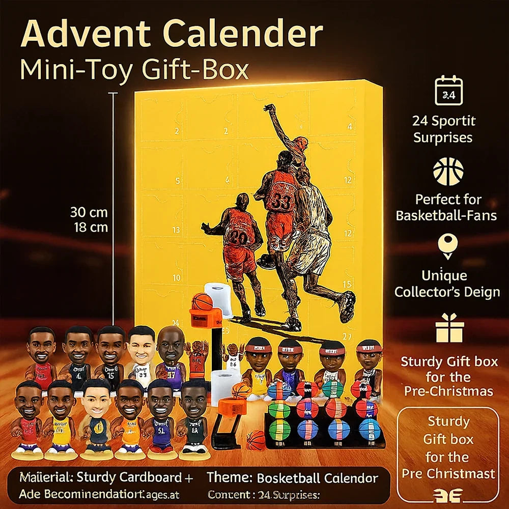 Basketball Advent Calendar 24 Surprises Mini Figures
