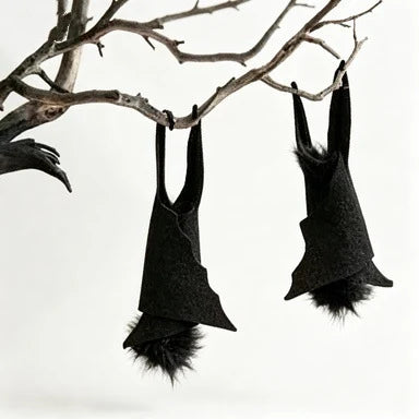 Bat Hanging Ornaments Felt Lightweight With Hanging Loops