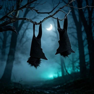Bat Hanging Ornaments Felt Lightweight With Hanging Loops