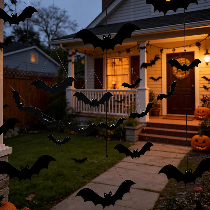 Bat Wall Decoration Easy-Hang Glow-In-The-Dark Option
