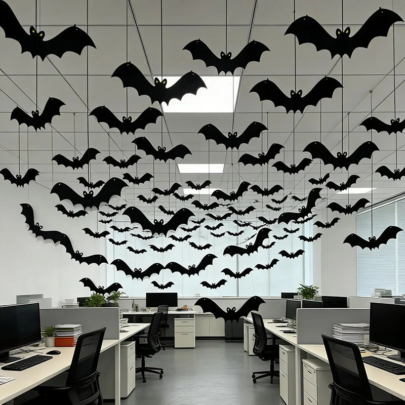Bat Wall Decoration Easy-Hang Glow-In-The-Dark Option