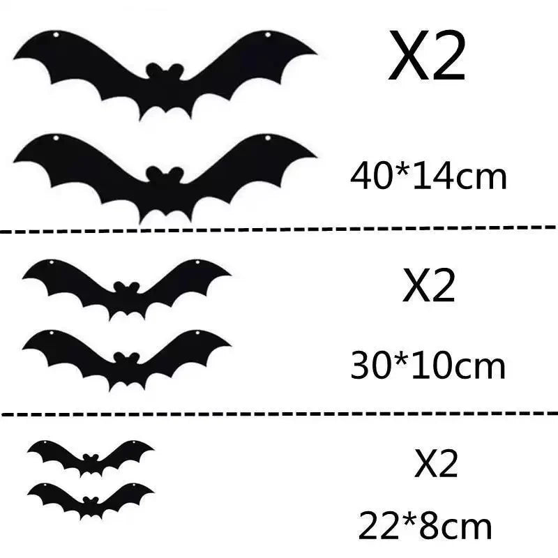 Bat Wall Decoration Easy-Hang Glow-In-The-Dark Option