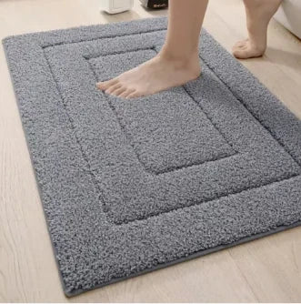 Bath Mat Absorbent Microfiber Non-Slip Machine-Washable