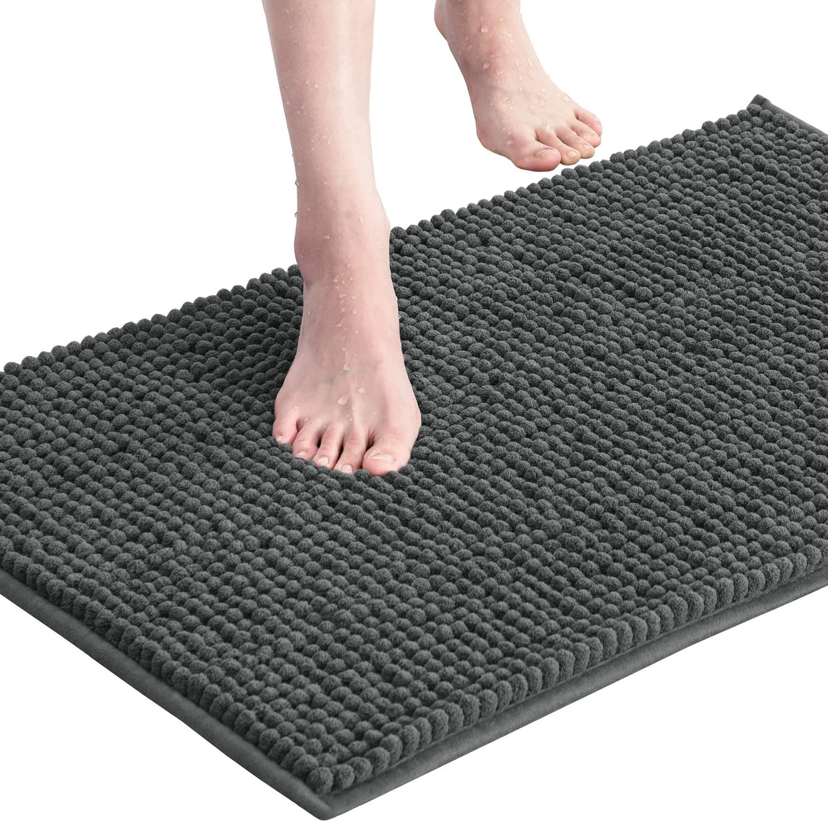 Bath Mat Chenille Absorbent Non-Slip Machine Washable