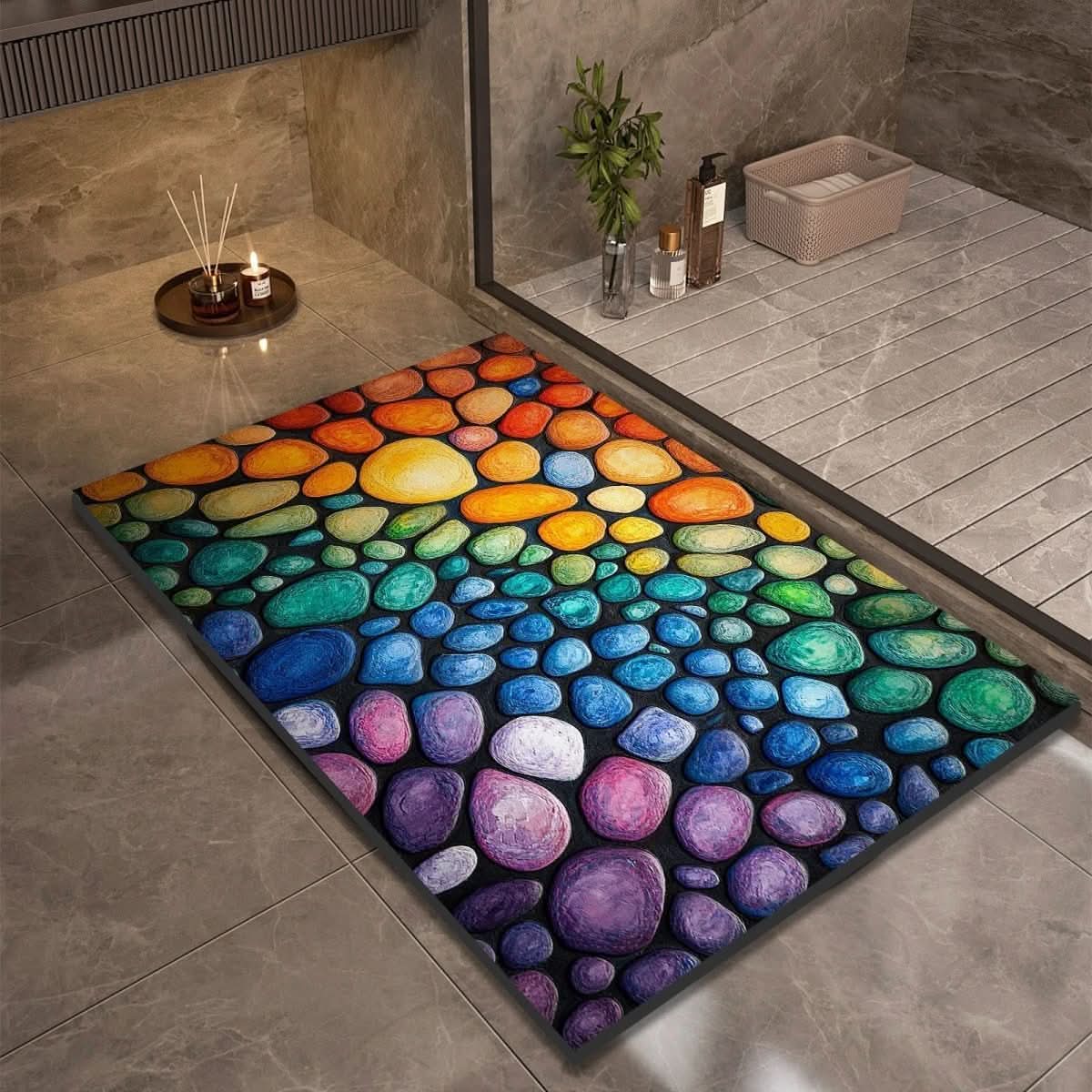 Bath Mat Diatomaceous Earth Quick-Drying Non-Slip Backing