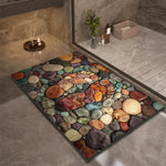 Bath Mat Diatomite Quick-Drying Non-Slip Rubber Base