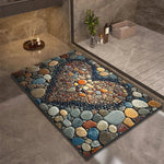 Bath Mat Diatomite Quick-Drying Non-Slip Rubber Base