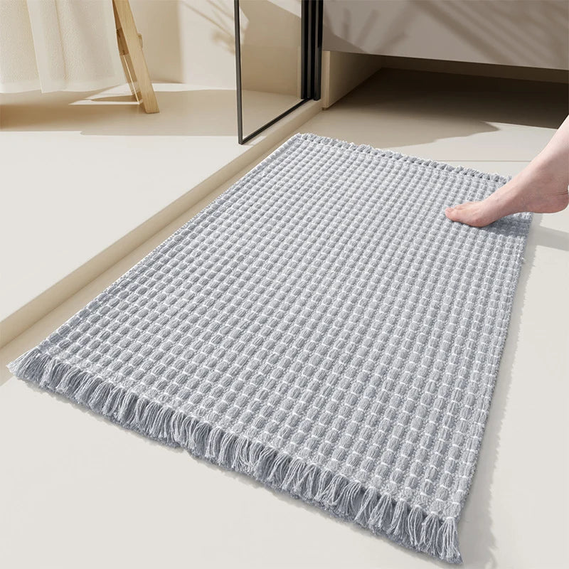 Bath Mat Highly Absorbent Plush Woven Machine Washable