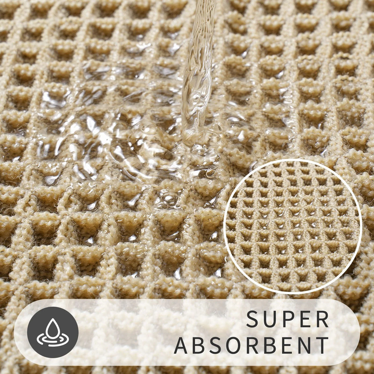 Bath Mat Highly Absorbent Plush Woven Machine Washable
