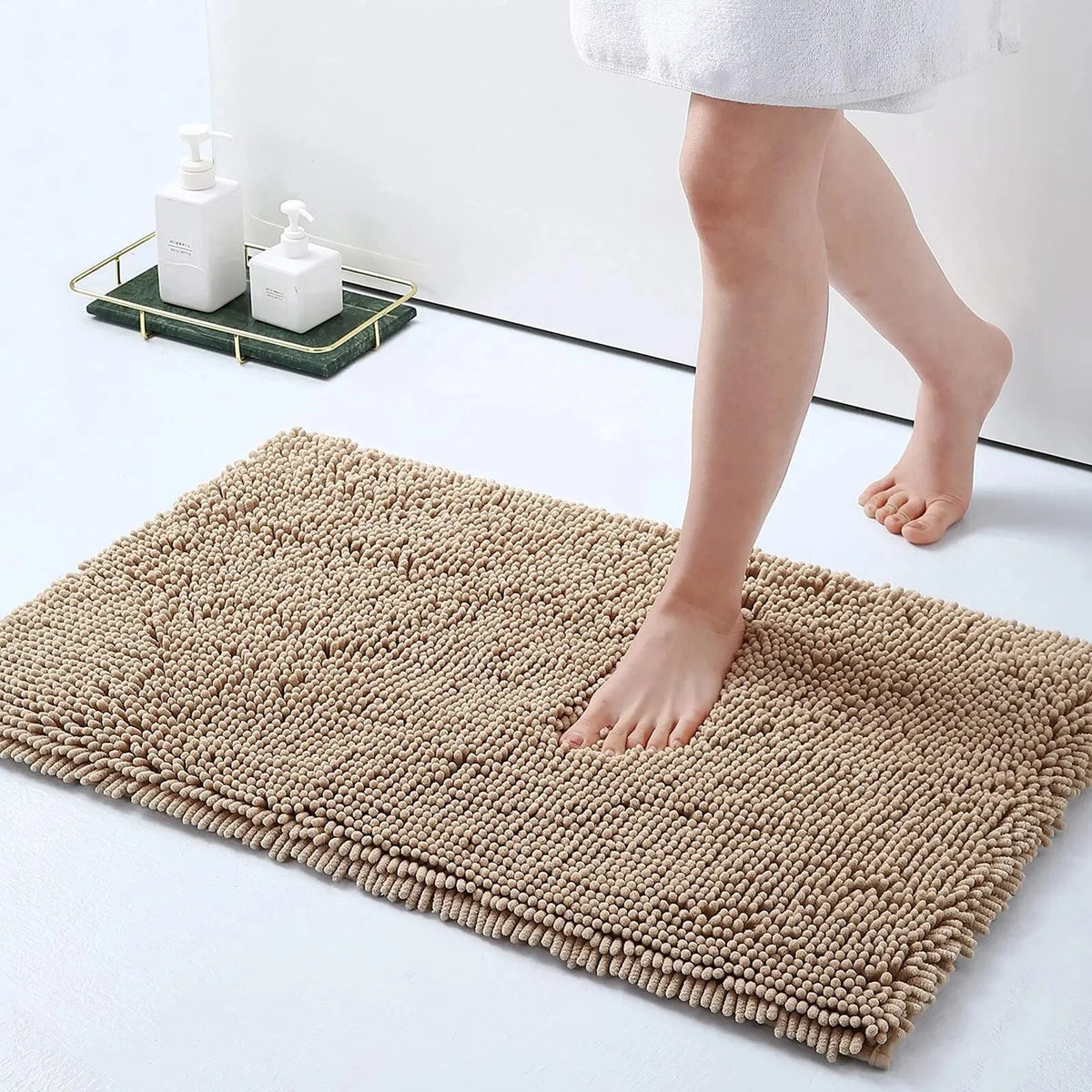 Bath Mat Non-Slip Quick-Drying Plush Absorbent