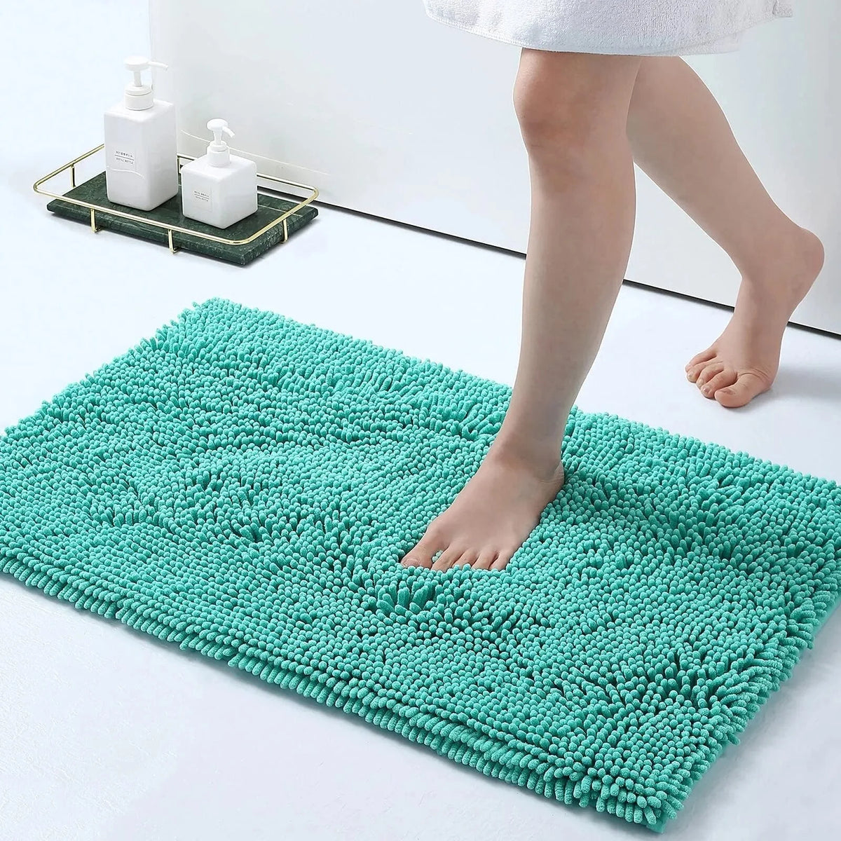 Bath Mat Non-Slip Quick-Drying Plush Absorbent