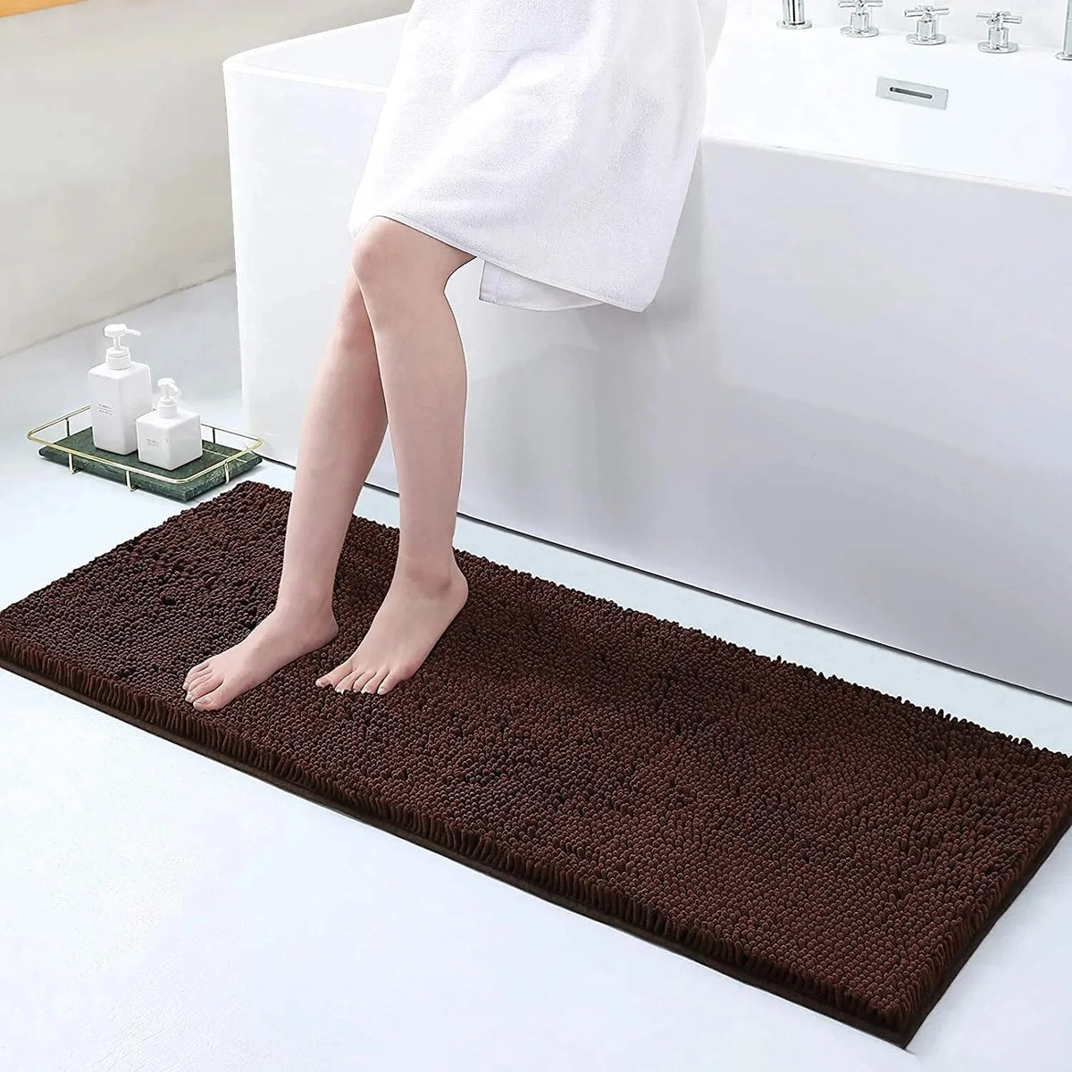 Bath Mat Non-Slip Quick-Drying Plush Absorbent