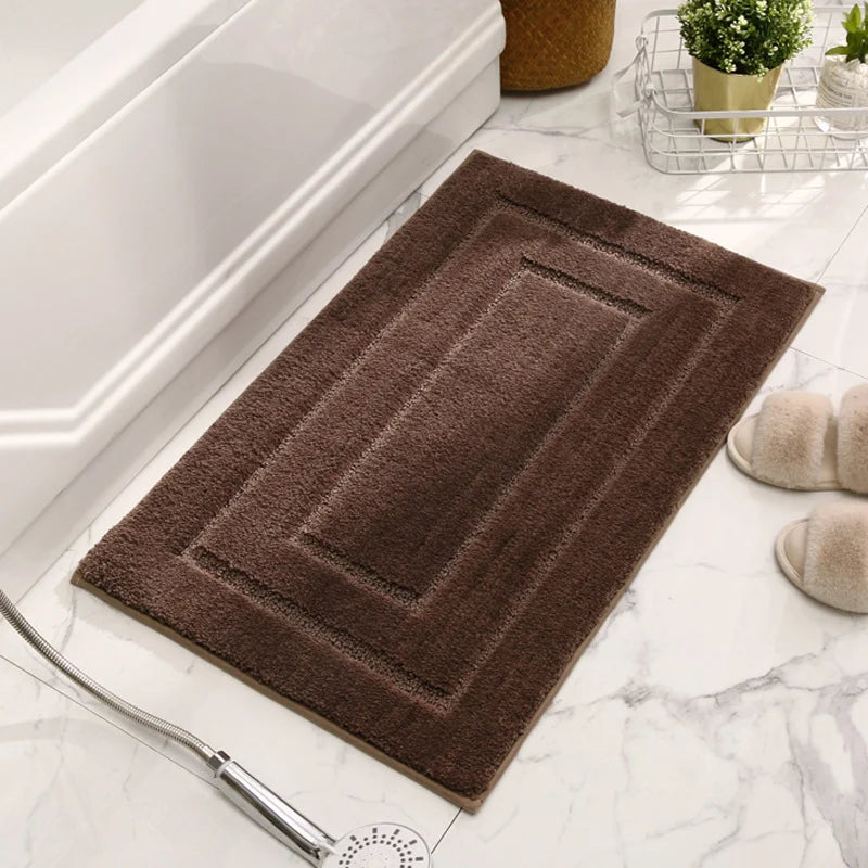 Bath Mat Soft Microfiber Absorbent Non-Slip Machine Washable