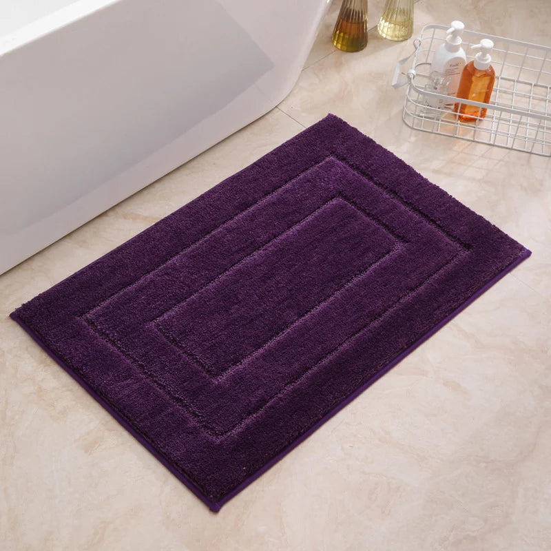 Bath Mat Soft Microfiber Absorbent Non-Slip Machine Washable