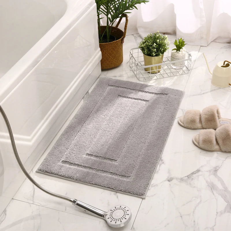 Bath Mat Soft Microfiber Absorbent Non-Slip Machine Washable