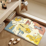 Bath Mat Soft Plush Non-Slip Machine Washable