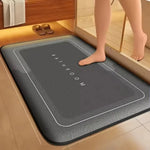 Bath Mat Super Absorbent Coral Velvet Non-Slip Backing