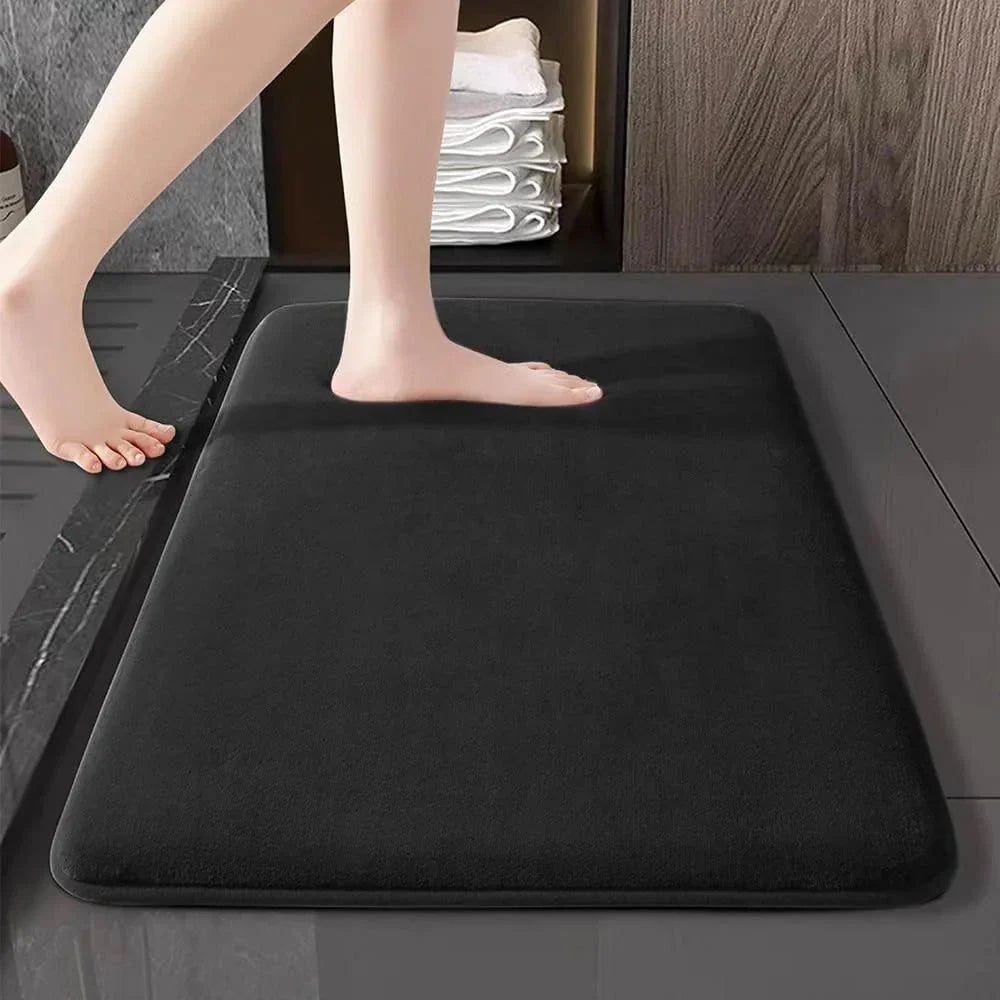 Bath Mat Super Absorbent Coral Velvet Non-Slip Backing