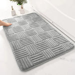 Bath Mat Thick Absorbent Non-Slip Striped Design