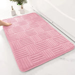 Bath Mat Thick Absorbent Non-Slip Striped Design