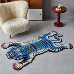 Bath Mat Tiger-Shaped Plush Non-Slip Backing