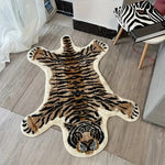 Bath Mat Tiger-Shaped Plush Non-Slip Backing