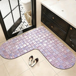 Bath Mat U-Shaped Memory Foam Non-Slip Backing