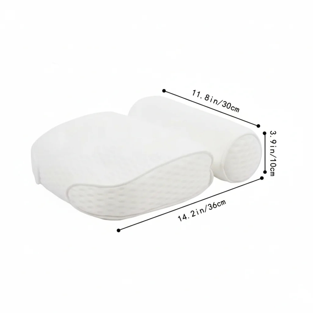 Bath Pillow Ergonomic 4D Air Mesh Non-Slip Support